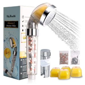 6-C Aquafilter grande douche chromé tête de filtre à eau avec cartouche fhsh