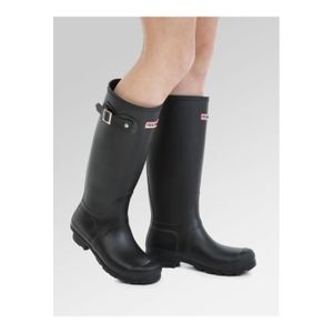 BOTTE Bottes de pluie,neige en caoutchouc Femme Noir mat