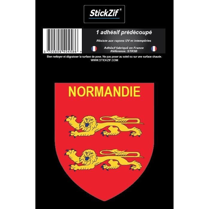STICKZIF 1 Adhésif Blason Normandie STR3B