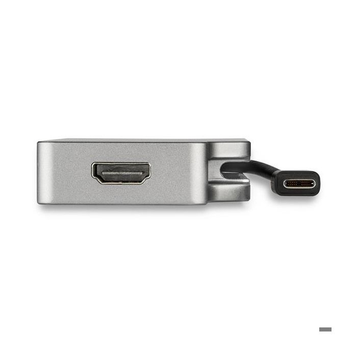 StarTech.com Adaptateur multiport USB-C gris sidéral avec 4 sorties vidéo - mDP, HDMI, DVI, VGA - 4K 60 Hz (CDPVDHDMDP2G)