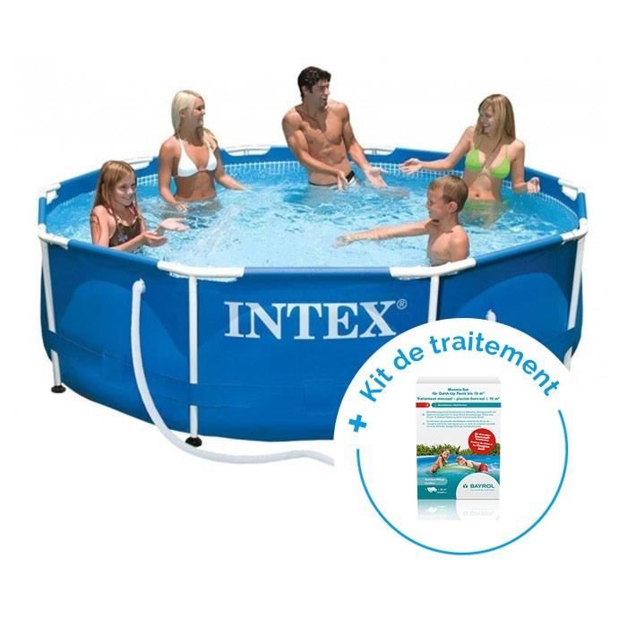 Pack Piscine Tubulaire Intex Metalframe 366 X 076 M Traitement