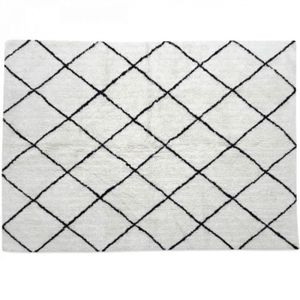 TAPIS Tapis style berbère Minara ivoire et noir - taille