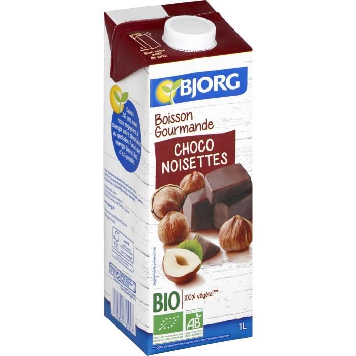 BJORG Boisson Gourmande Choco Noisettes Biologique 1 L