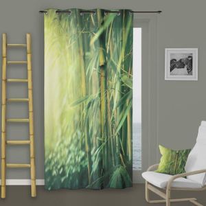 RIDEAU SOLEIL D'OCRE Rideau à œillets Bambou - 140x260 cm