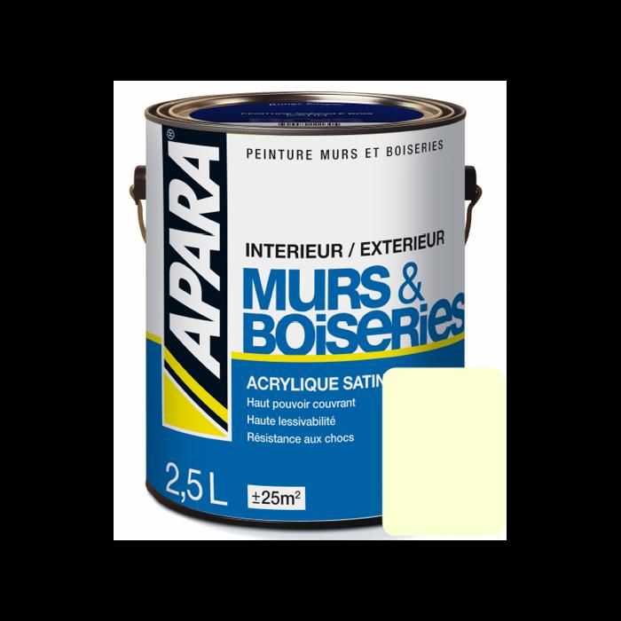 Laque Acrylique Satinée Pour Murs Et Boiseries 25 Litres Blanc