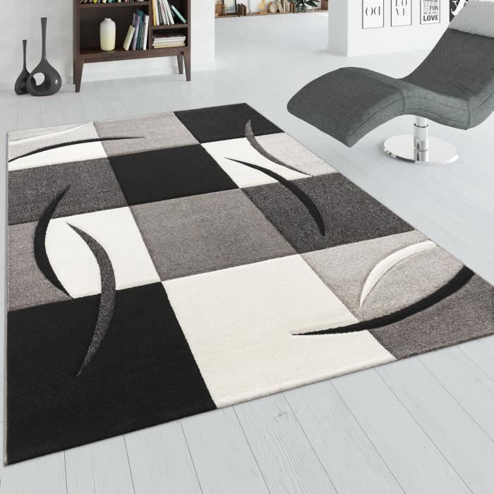 Tapis à Carreaux Noir Blanc [200x290 cm] Achat / Vente tapis Soldes* dès le 9 janvier