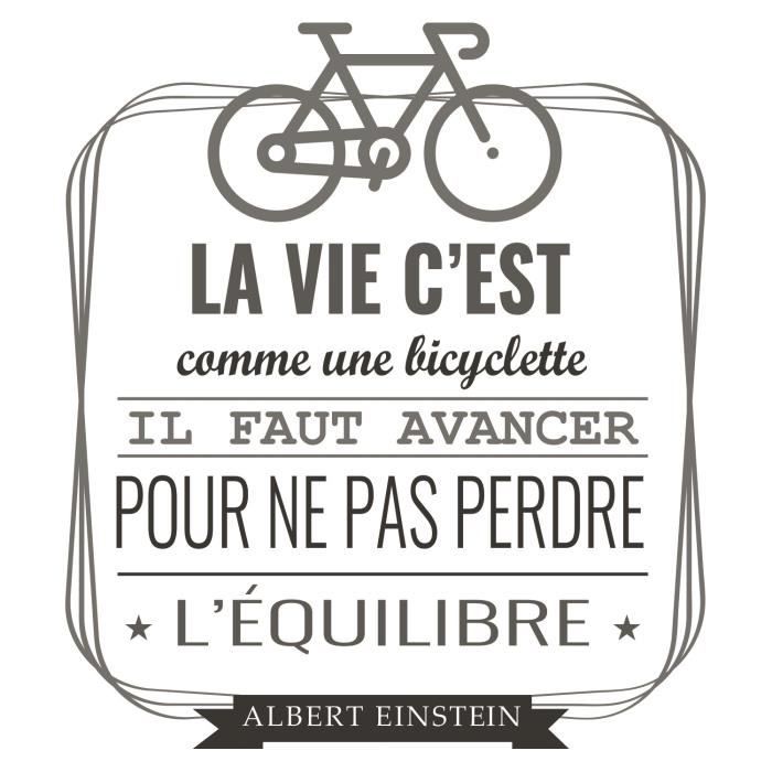 stickers la vie c'est comme la bicyclette