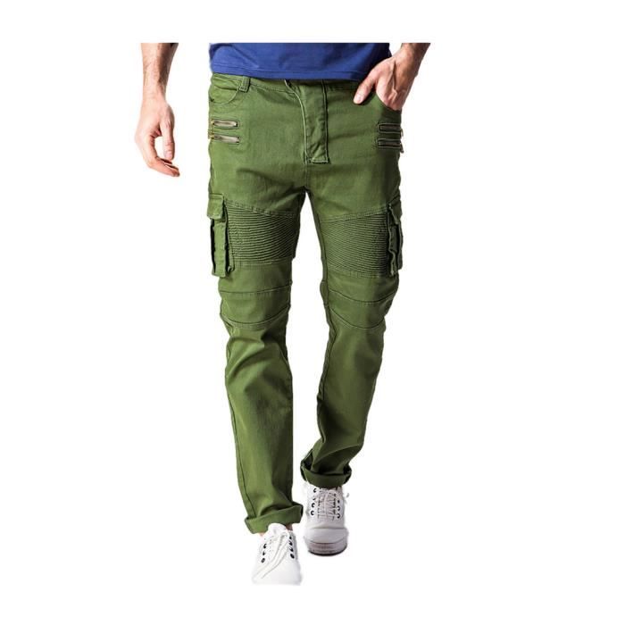 Pants Pantalon Tapered Chic Jeans Cargo Chino avec Poches Homme Elastique 5XUwvqq