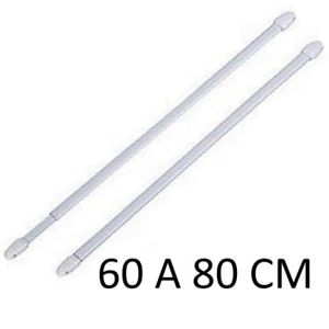 TRINGLE A RIDEAU 2 TRINGLE A RIDEAUX EXTENSIBLE 60 A 80 CM IDEAL VO