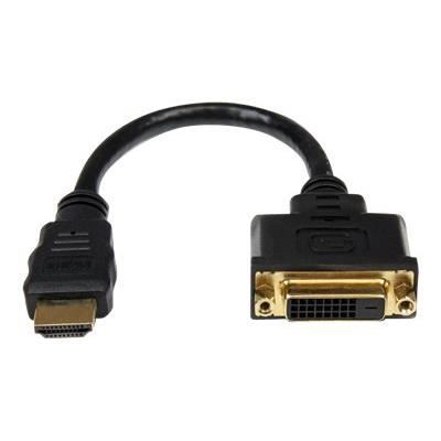 Câble adaptateur HDMI vers DVI-D de 20 cm - Câble adaptateur vidéo HDMI vers DVI-D de 20 cm - HDMI mâle vers DVI femelle