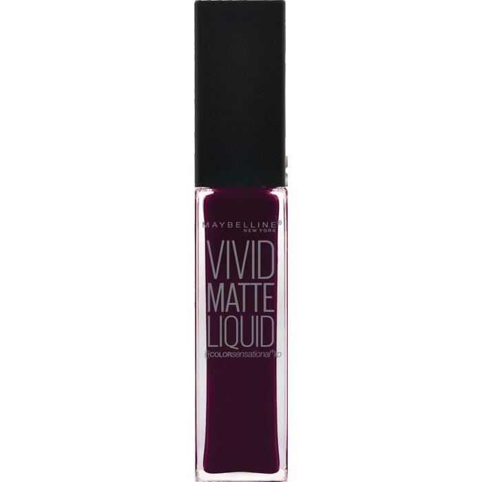 MAYBELLINE Rouge à lèvres Color Sensational vivid matte 45 possessed plum noir