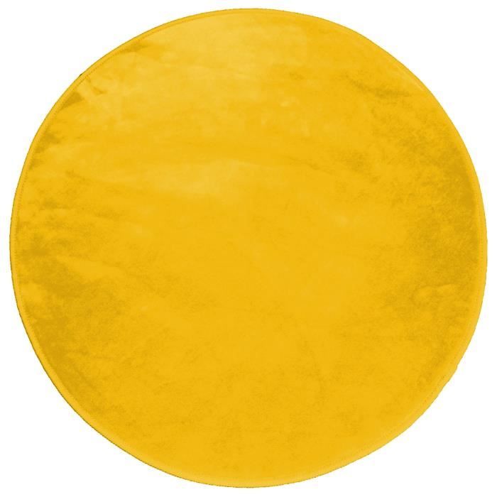 Tapis Rond Moutarde