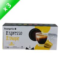 CAFÉ - CHICORÉE FRANPRIX Café Espresso Ethiopie - 3x 10 capsules CAFÉ - CHICORÉE FRANPRIX Café Espresso Ethiopie - 3x 10 capsules