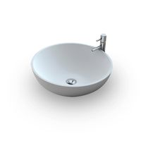 LAVABO - VASQUE Vasque à poser ronde 50 cm en composite blanc - Bo LAVABO - VASQUE Vasque à poser ronde 50 cm en composite blanc - Bo