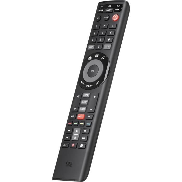 ONE FOR ALL SMART CONTROL 5 Télécommande universelle avec raccourci vers services de vidéo en streaming