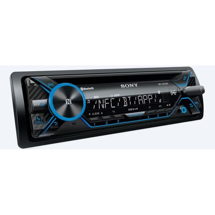 SONY Autoradio MEXN-4200BT Entrée Auxiliaire et USB en Façade SongPal Illumination Rouge 4 x 55 W