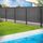 Brise vue renforcé 1,2 x 10 m gris 220 gr/m² luxe