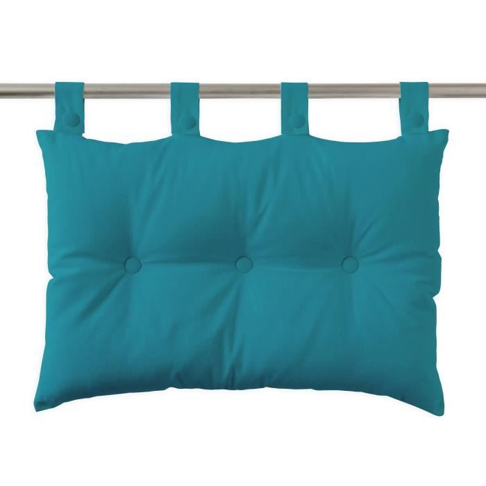 TODAY Coussin tête de lit 100% coton - 50 x 70 cm - Bleu mer du Sud