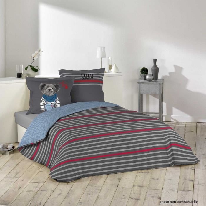 Housse de couette 220x240 lulu castagnette - Achat / Vente ...