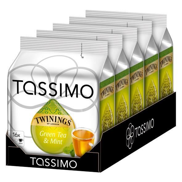 Tassimo Twinings Green Tea & Mint 16 dosettes x 5 pièces Achat