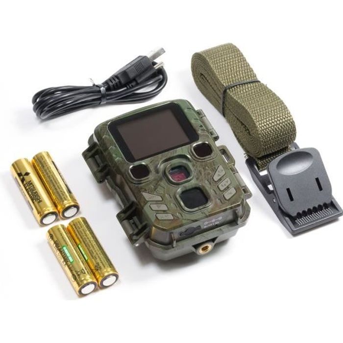 TECHNAXX Mini Nature Wild Cam TX-117 Caméra de surveillance - Intérieur et extérieur - Alimentation par piles - Vert camouflage
