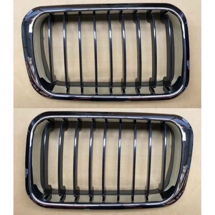2 GRILLE DE CALANDRE NOIR BMW SERIE 3 E36 PHASE 1 DE 1990 A 08//1996