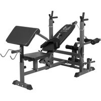 BANC DE MUSCULATION Banc complet multifonction avec repose barre et di BANC DE MUSCULATION Banc complet multifonction avec repose barre et di