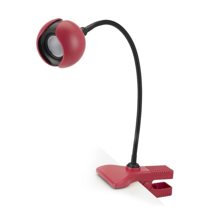 MATHIAS Lampe CYBER - Laqué rouge - H 34 x P 8 x L 25 cm
