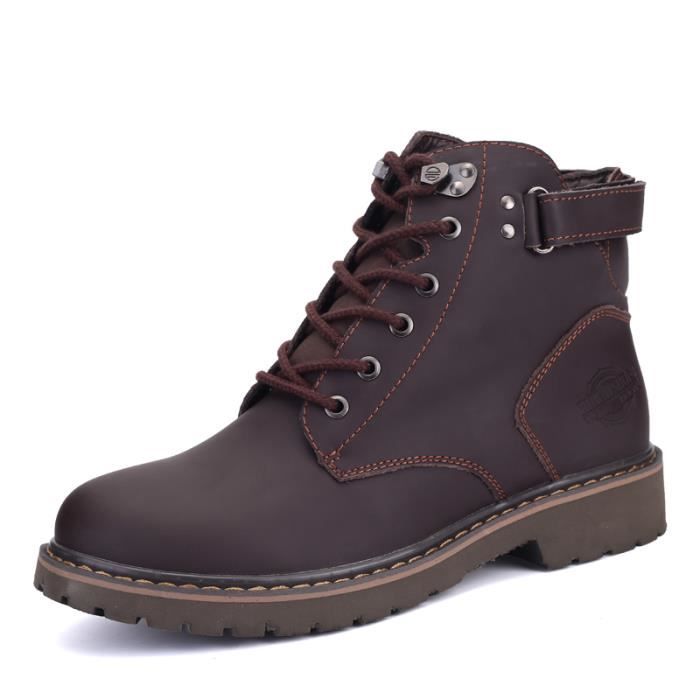 Martin Bottes Mode Hommes Femmes Sport Tenir Chaussures chaudes Ajouter la fourrure cuir fendu Noir marron - Achat / Vente botte - Soldes* dès le 27 juin ! Cdiscount Martin Bottes Mode Hommes Femmes Sport Tenir Chaussures chaudes Ajouter la fourrure cuir fendu Noir marron - Achat / Vente botte - Soldes* dès le 27 juin ! Cdiscount