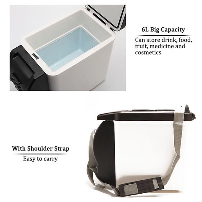 HUANJIE 12V 6L Portable Voiture Réfrigérateur2