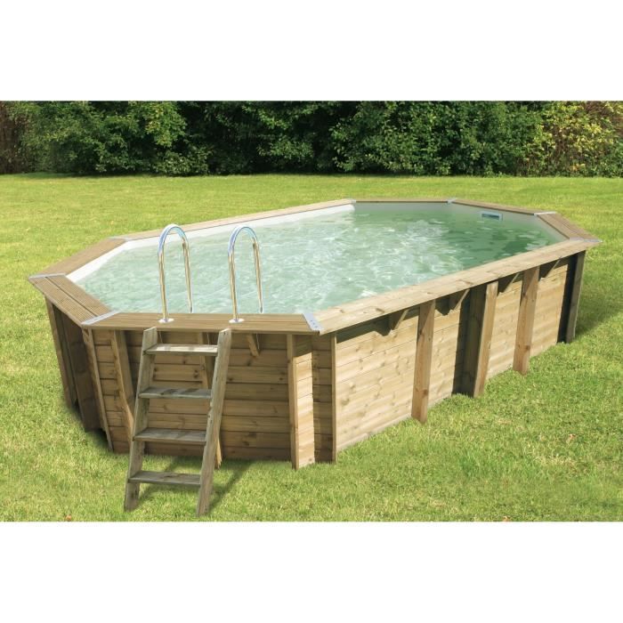 UBBINK AZURA Piscine bois sable 3,55x5,50x1,20 m