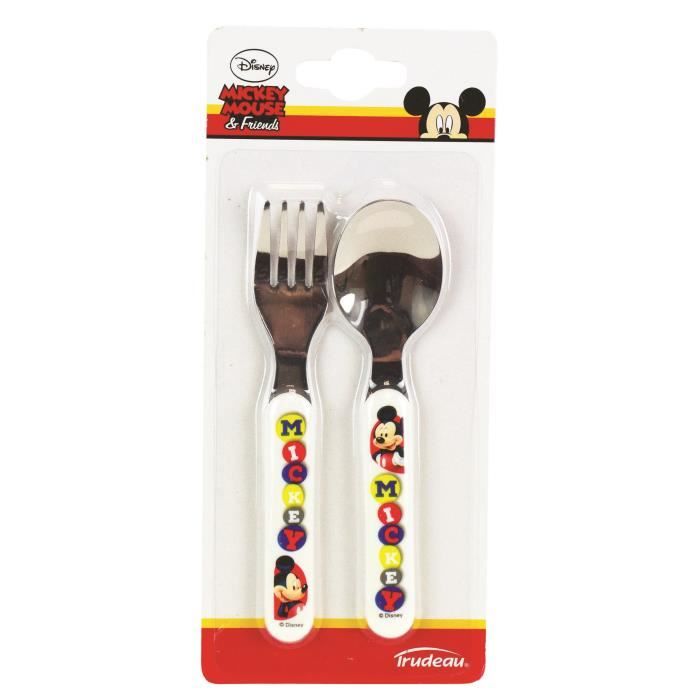 MICKEY Set de 2 couverts - Blanc
