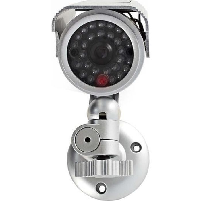 NEDIS Caméra de sécurité factice - Tube - IP44 - Argent