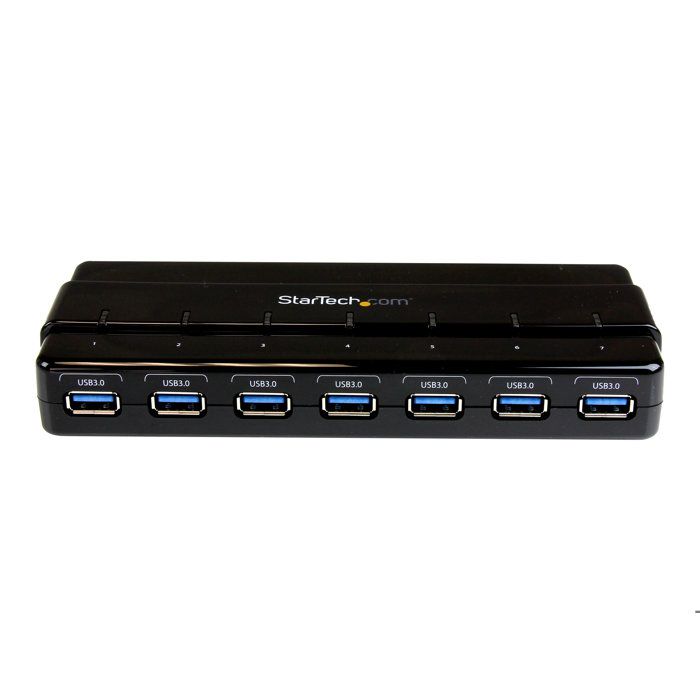 StarTech.com Hub SuperSpeed USB 3.0 avec 7 ports - Concentrateur USB 3.0 avec adaptateur d'alimentation (ST7300USB3B)