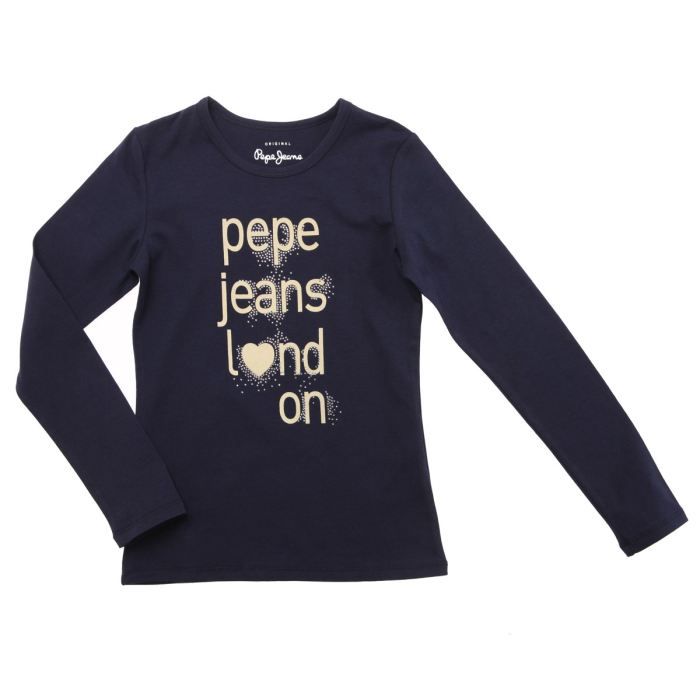 PEPE JEANS T Shirt manches longues Alana Fille   Achat / Vente T