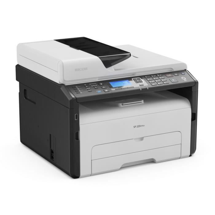 Ricoh Imprimante multifonction 3 en 1 SP 220SFNw - Laser - Monochrome - USB / Ethernet / Wifi - A4 / A6