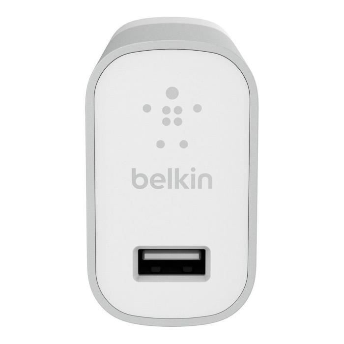 BELKIN Mini chargeur Premium secteur USB Universel 2,4A - 5V - 12W - pour Smartphone et Tablette - (Compatible iPhone 8/8+ et iPho