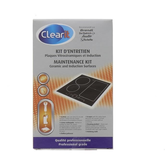 Kit d'entretien pour plaques vitrocéramiques et induction