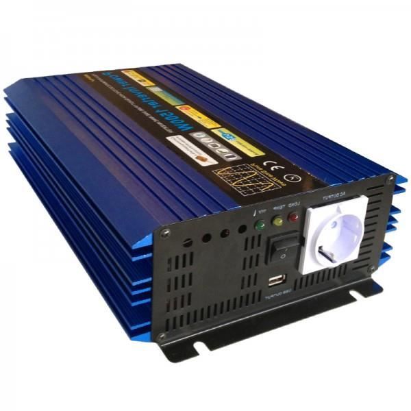 ETREPOW 1000w /2000w Convertisseur Pur Sinus 12v 220v/230v Transformateur -2 Prise EU De Courant