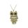 Collier pendentif - Laiton - Hibou - Champagne - E