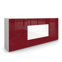 BUFFET - BAHUT Buffet dressoir Rova en Blanc mat - Bordeaux haute BUFFET - BAHUT Buffet dressoir Rova en Blanc mat - Bordeaux haute