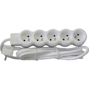 LEGRAND Rallonge multiprise standard 5x2 P+T cordon 1,5 m blanc et gris