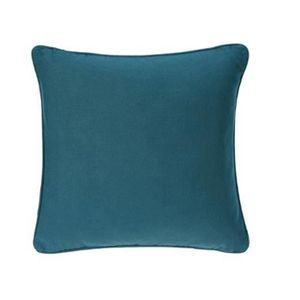 COUSSIN Coussin carré déhoussable, coloris bleu canard - D