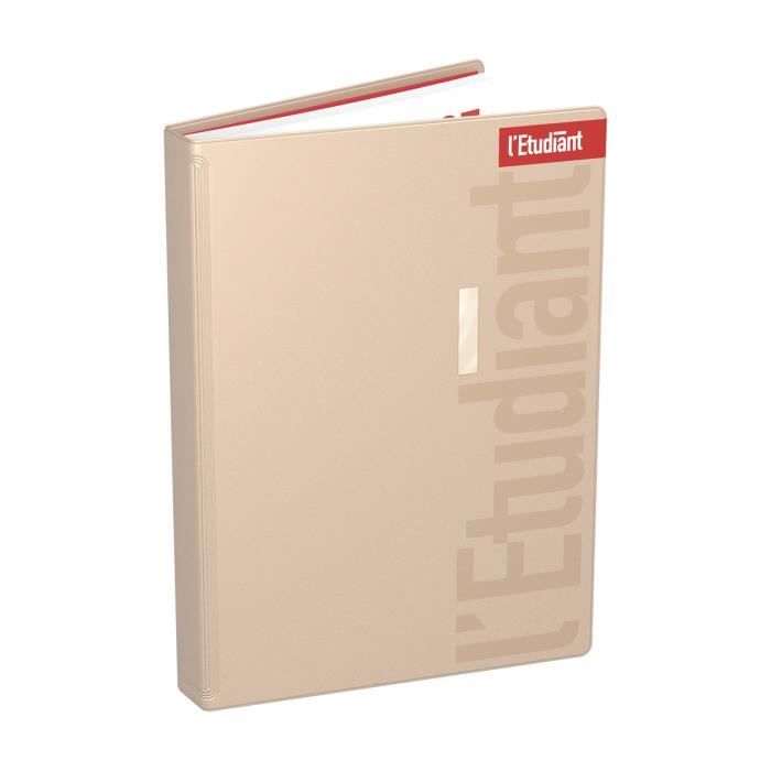 ETUDIANT Agenda 400118752 - 15 x 21 cm - 1 jour par page - Couverture PVC Ouatinée - 352 P - Couleur Or