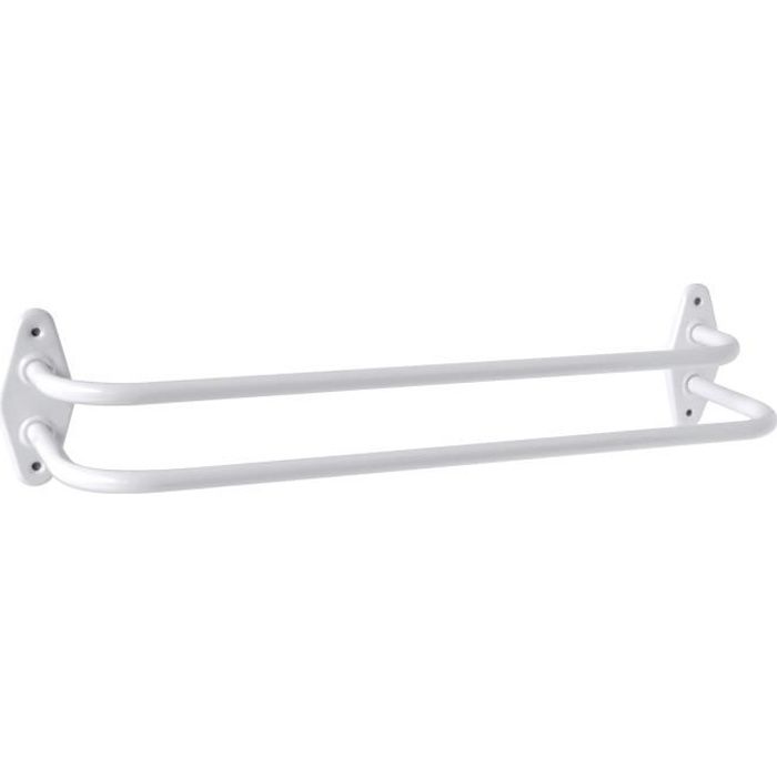 GELCO Porte-serviettes Clipper 2 barre fixe 52 cm blanc