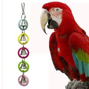 Coloré Pet Cage Oiseaux Balançoire Cloche Anneau Jouet Pour Perruche Cockatiel S3039