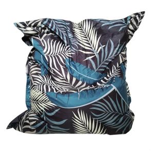 Maxi Coussin imprimé JUNGLE 110x130cm - Bleu Maxi Coussin imprimé JUNGLE 110x130cm - Bleu