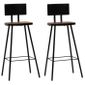 À Salle Marron Manger 2 Chaise De Récupération Lot Chaises Bois Bar Foncé Massif Pcs eHYWED29I
