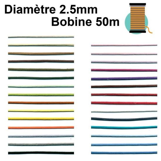 5 mètres cordon cuir lacet cuir bleu turquoise Ø 2 mm