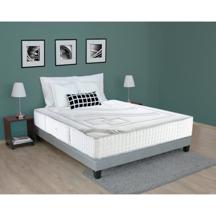 CONFORT DESIGN Ensemble Royal Memo matelas + sommier 160 x 200 - Mémoire de forme - 28 cm - Équilibré